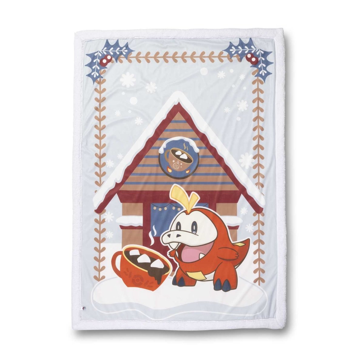 Fuecoco Pokémon Holiday Throw Blanket