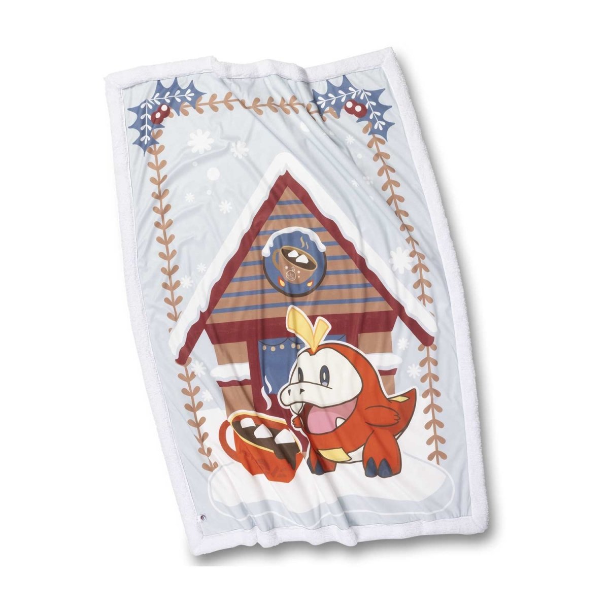 Fuecoco Pokémon Holiday Throw Blanket