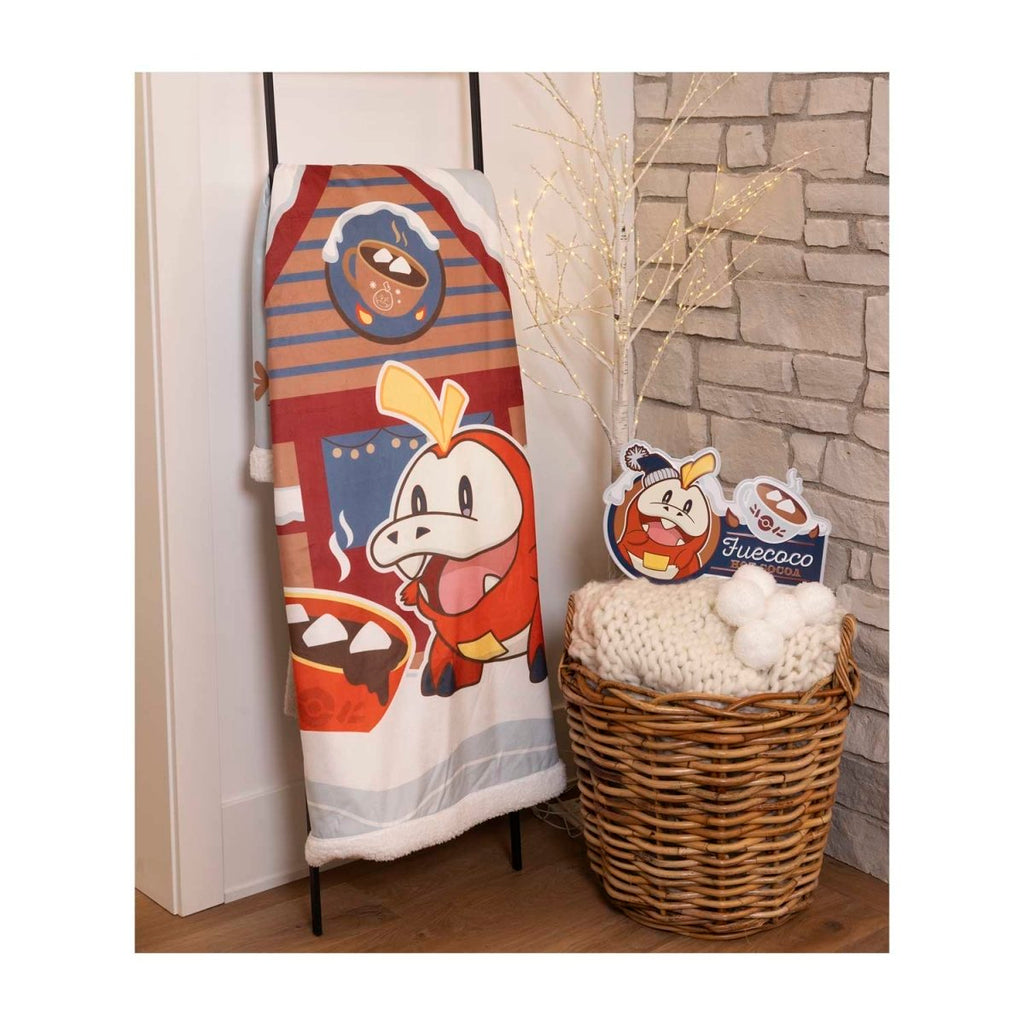 Fuecoco Pokémon Holiday Throw Blanket