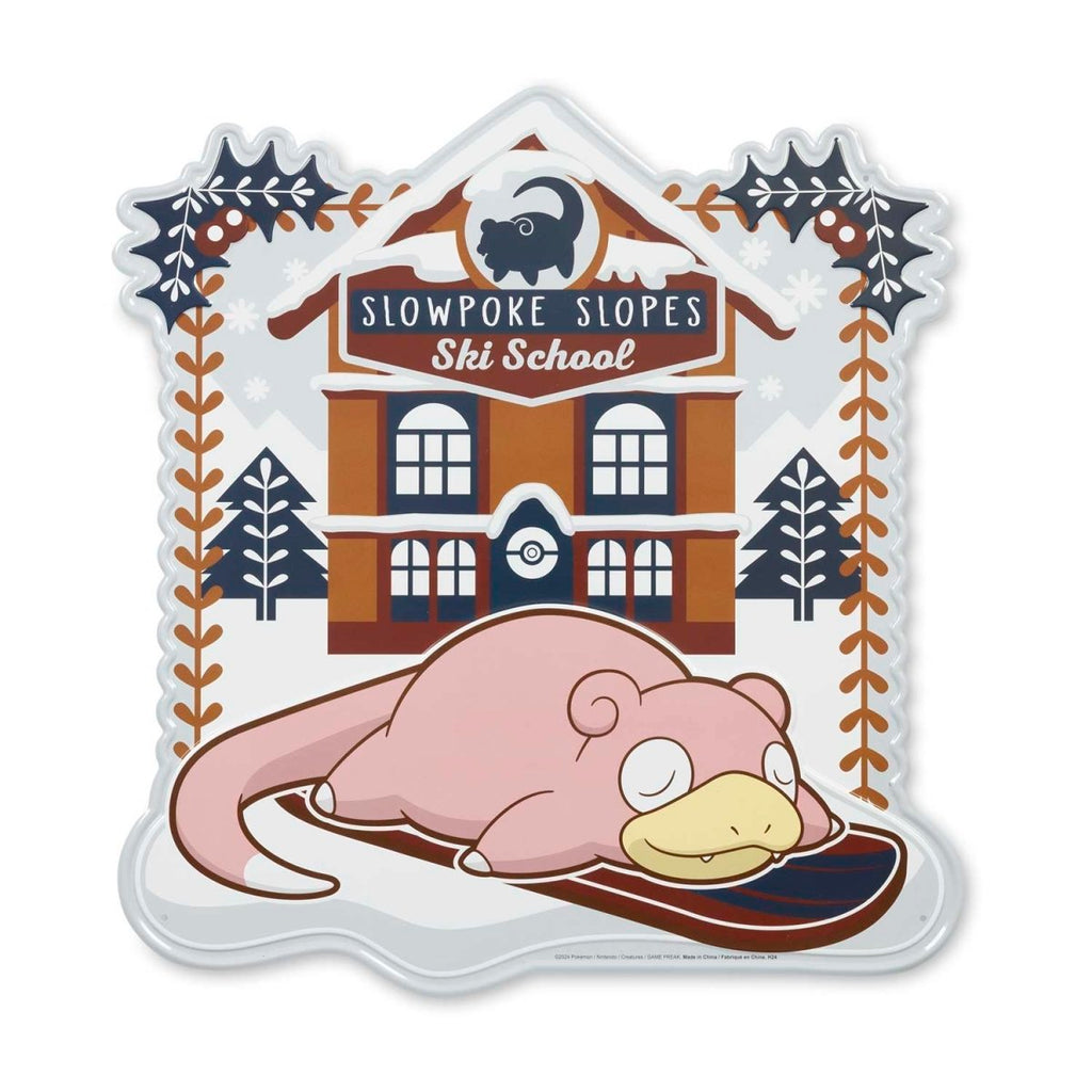 Slowpoke Slopes Pokémon Holiday Metal Sign