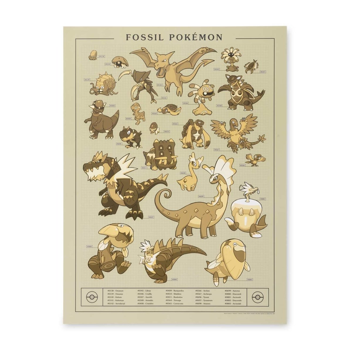 Pokémon Researcher: Fossil Pokémon Poster