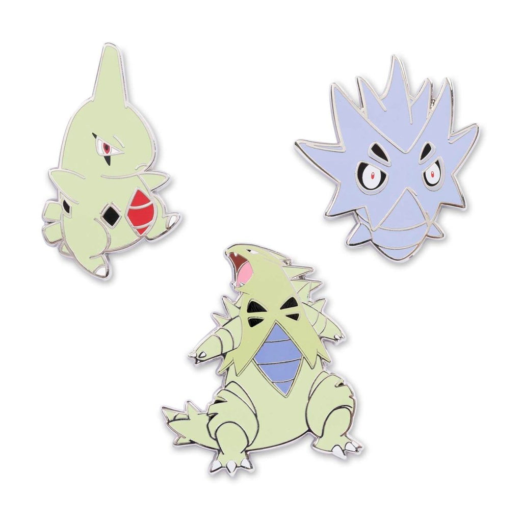 Larvitar, Pupitar & Tyranitar Pokémon Pins (3-Pack)