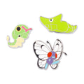 Caterpie, Metapod & Butterfree Pokémon Pins (3-Pack)