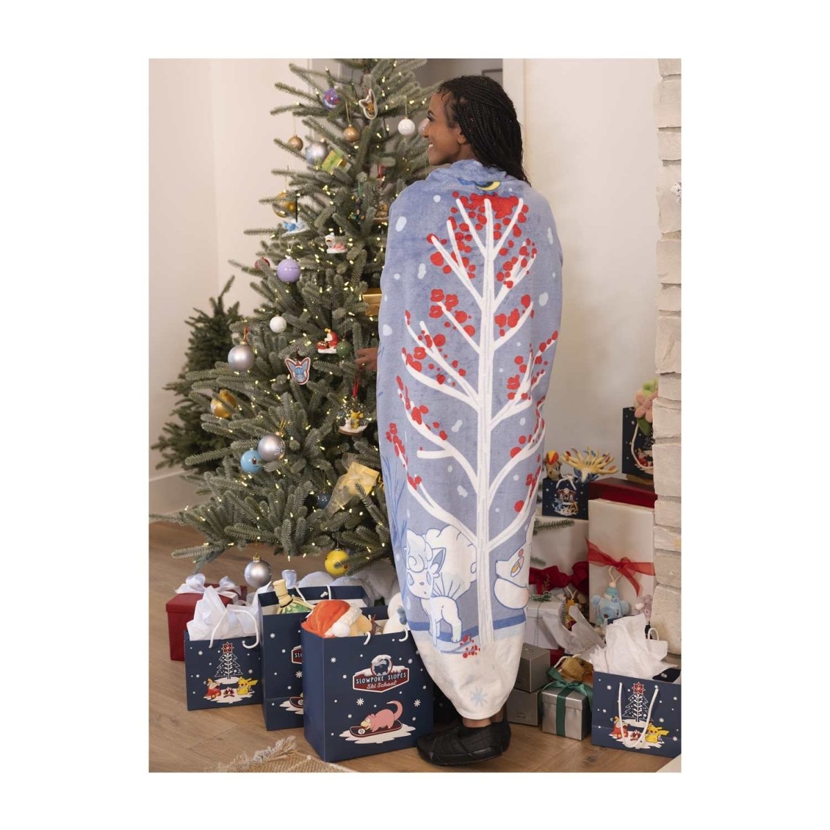 Pokémon Winter Woodland Fleece Throw Blanket