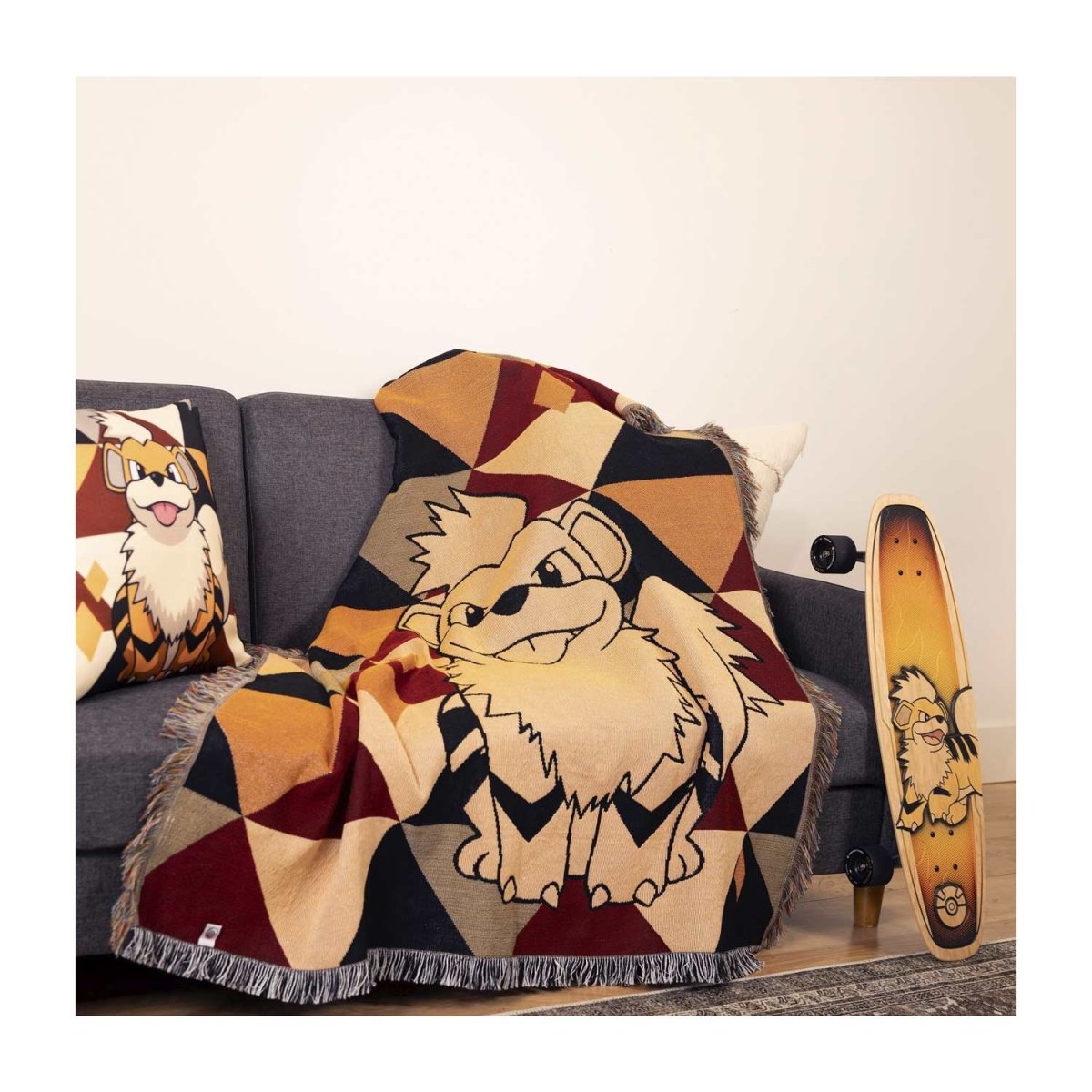 Growlithe Pokémon Home Accents Jacquard Throw Blanket