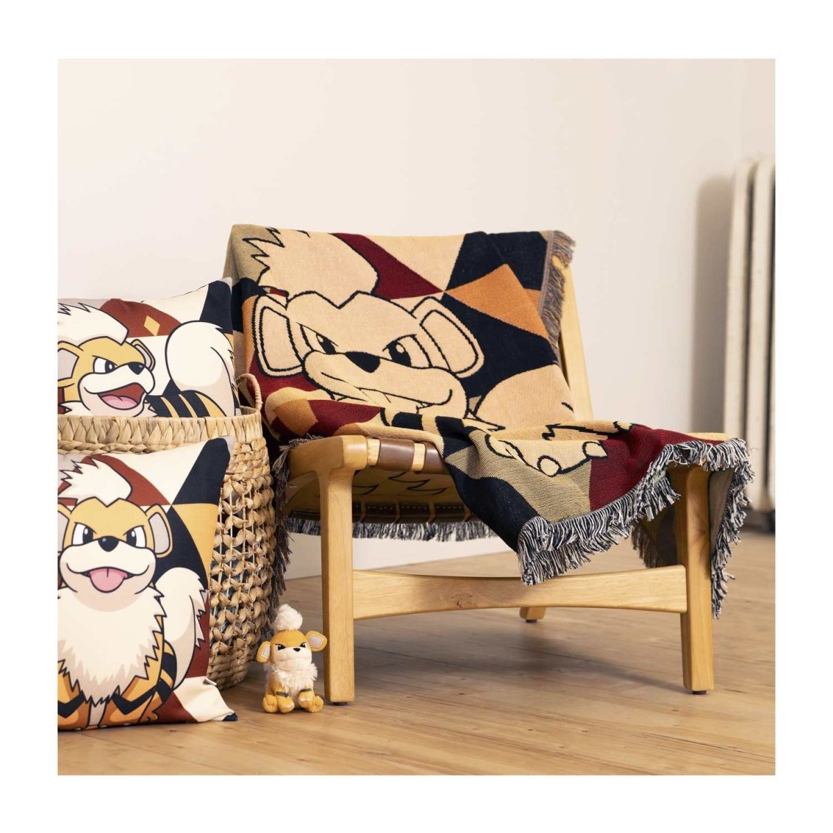 Growlithe Pokémon Home Accents Jacquard Throw Blanket