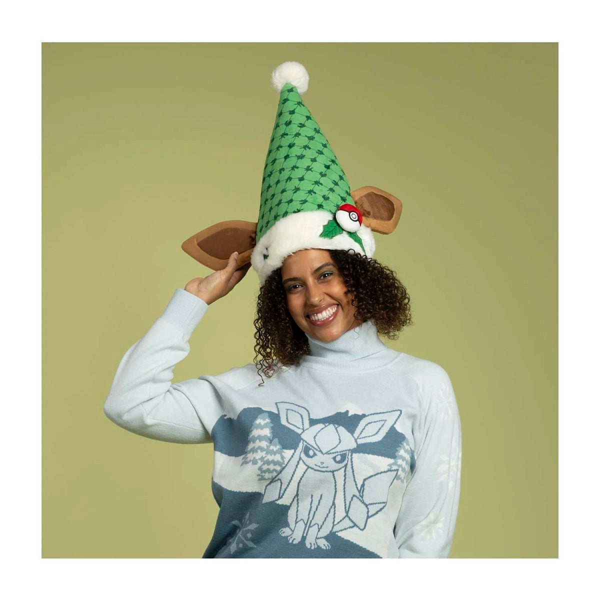 Eevee Pokémon Holiday Plush Hat (One Size-Adult)