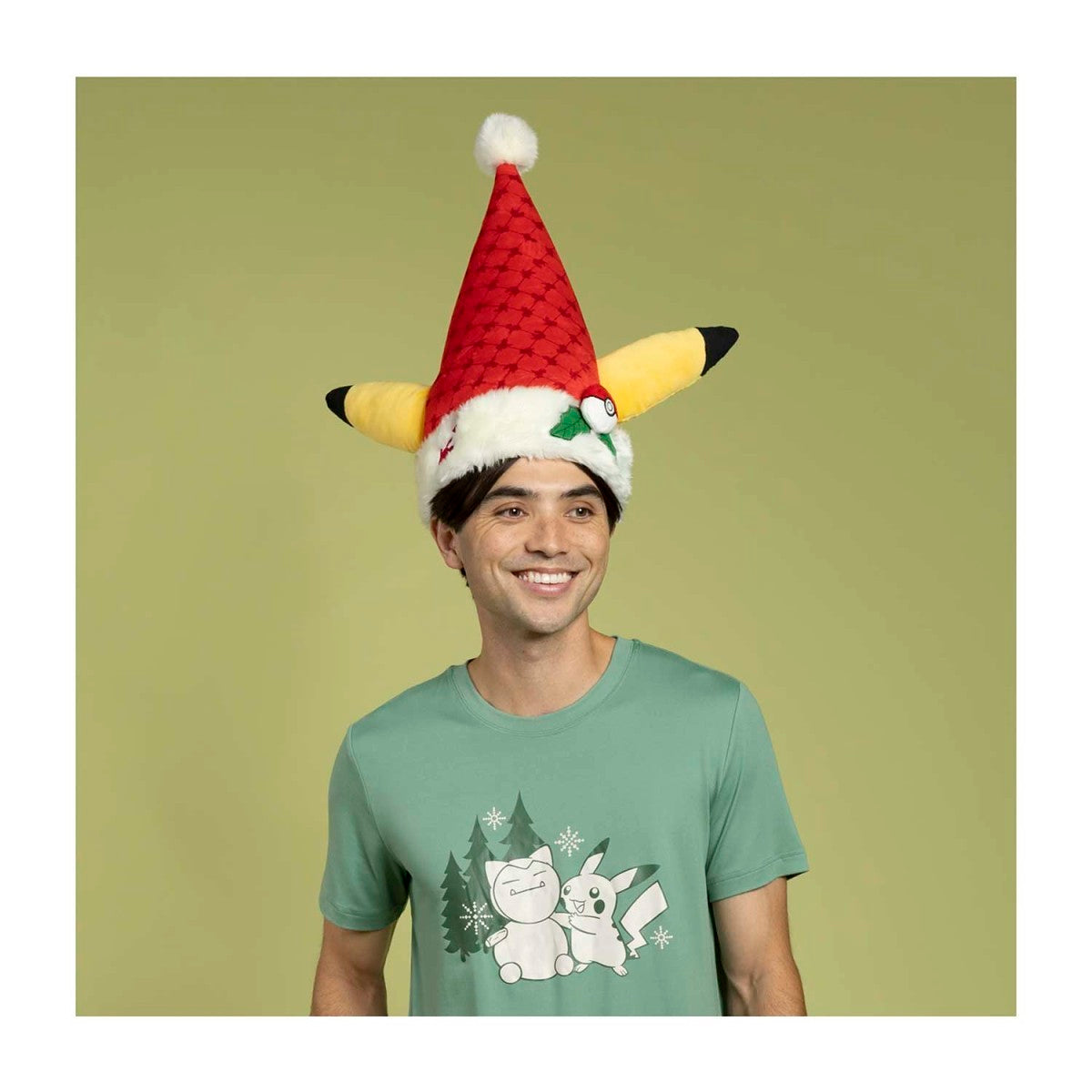 Pikachu Pokémon Holiday Plush Hat (One Size-Adult)