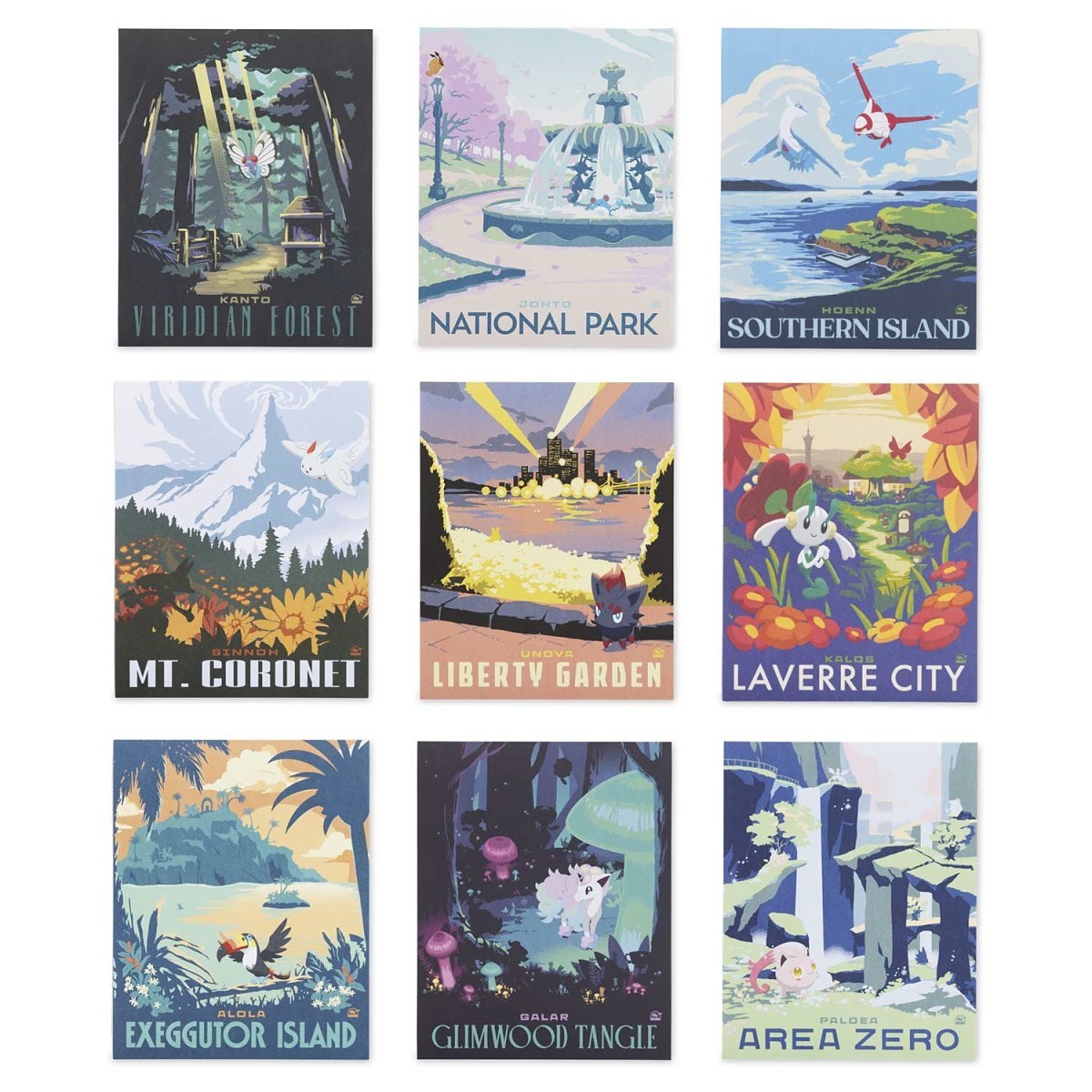 Explore Pokémon Posters (9-Pack)