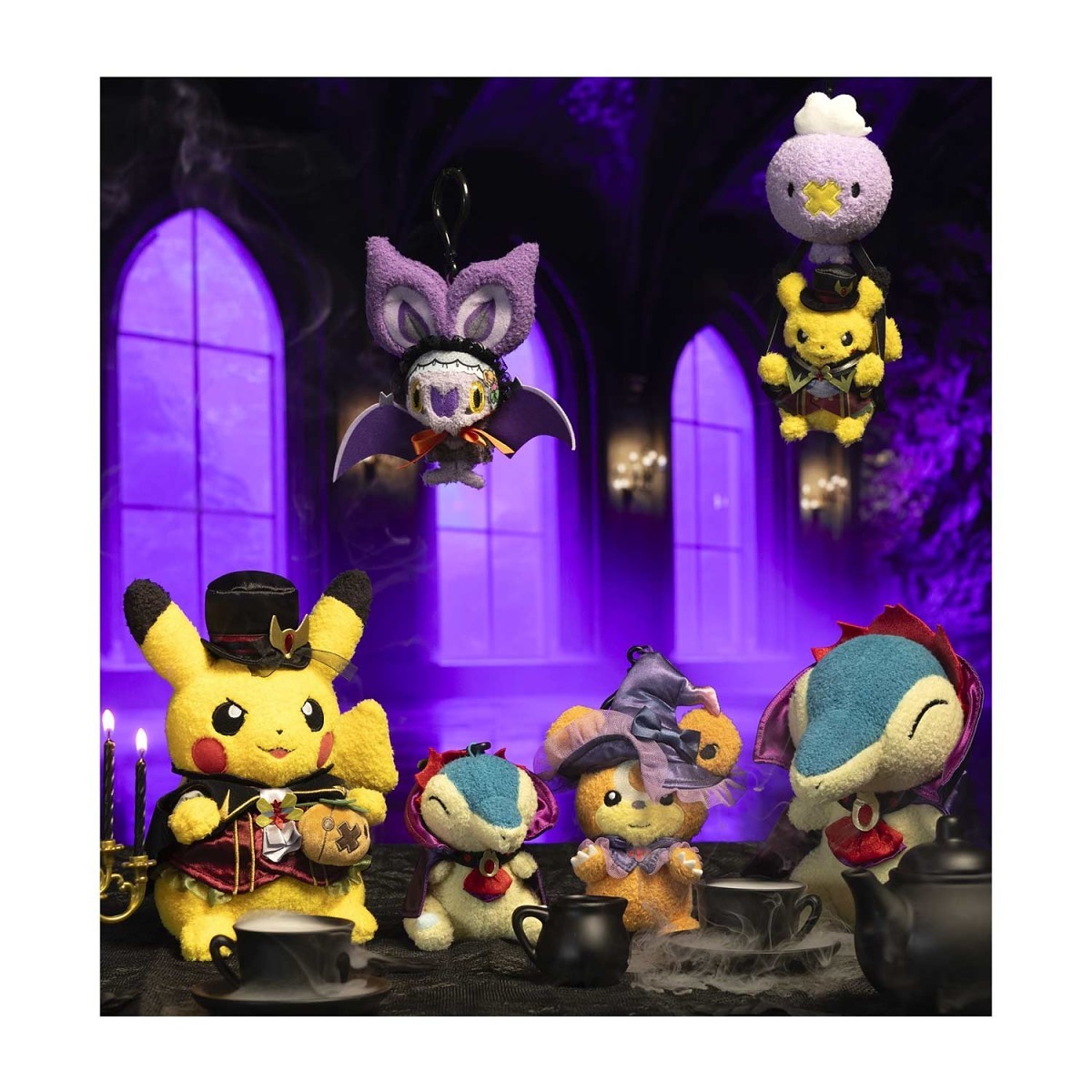 Cyndaquil Halloween Ghost Chateau Poké Plush Key Chain