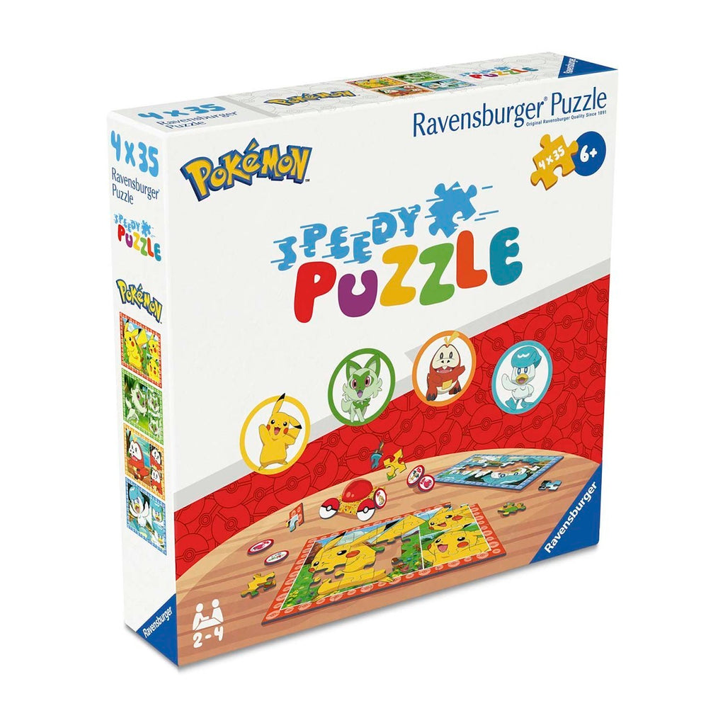 Pokémon Speedy Puzzle 4-Pack By Ravensburger (35 Pieces Each)