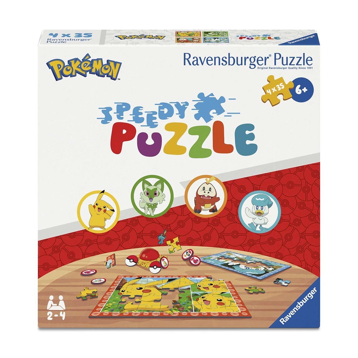 Pokémon Speedy Puzzle 4-Pack By Ravensburger (35 Pieces Each)