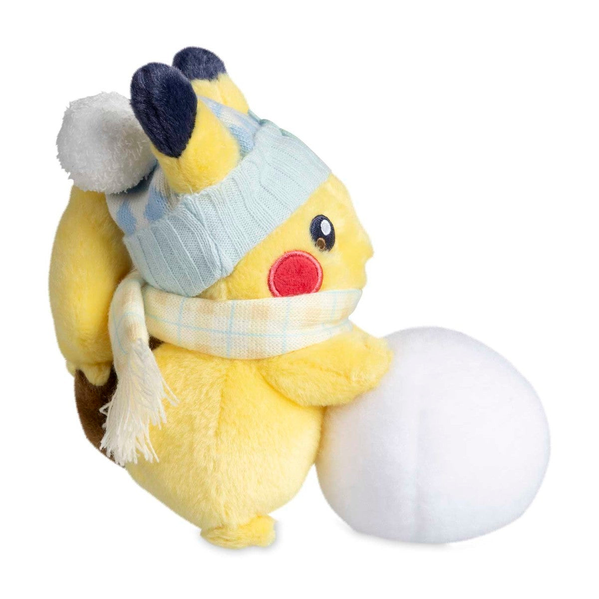 Snowball-Rolling Pikachu Snowy Softies Plush - 7 ¾ In.