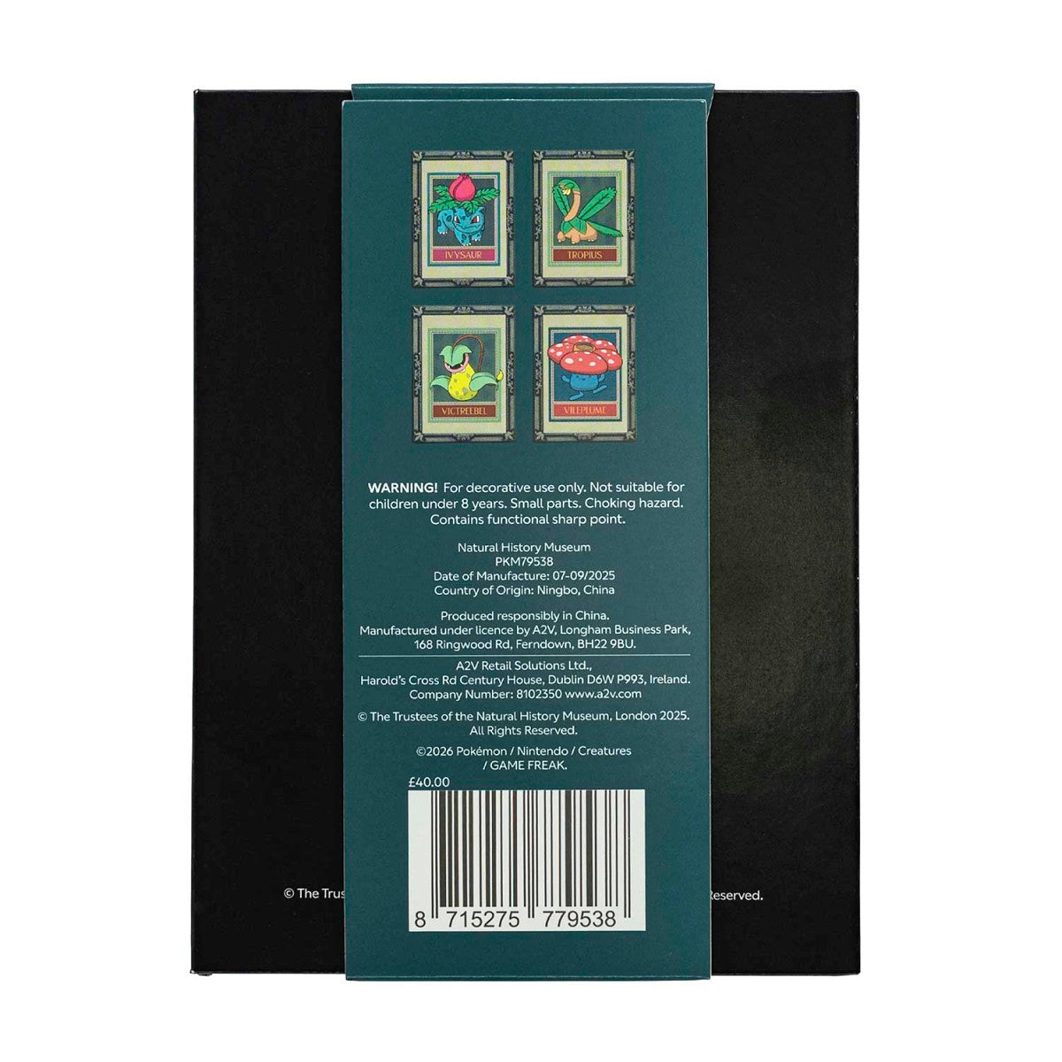 Pokémon × Natural History Museum: Botanical Panel Pin Box Set (4-Pack)