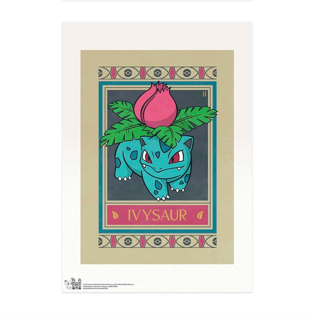 Pokémon × Natural History Museum: Ivysaur Botanical Panel Print