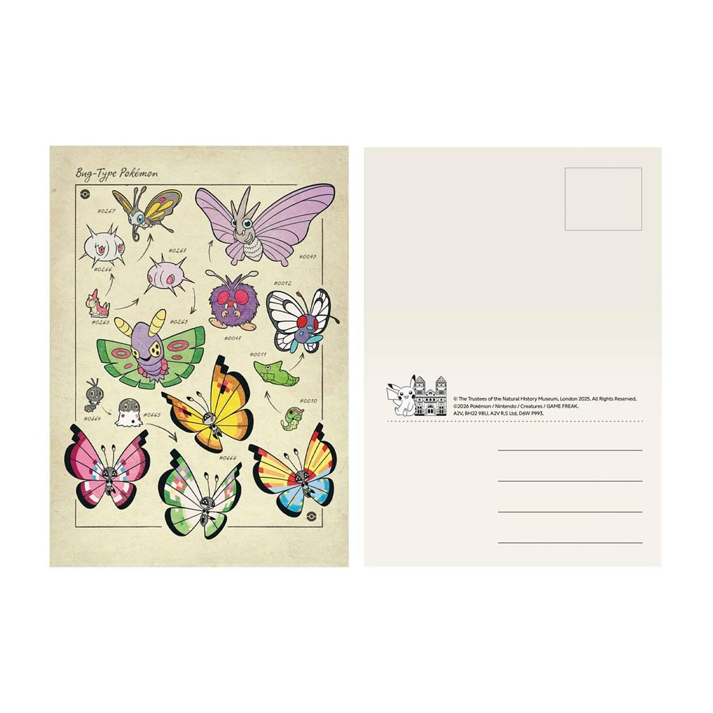 Pokémon × Natural History Museum: Postcard Book (12-Pack)