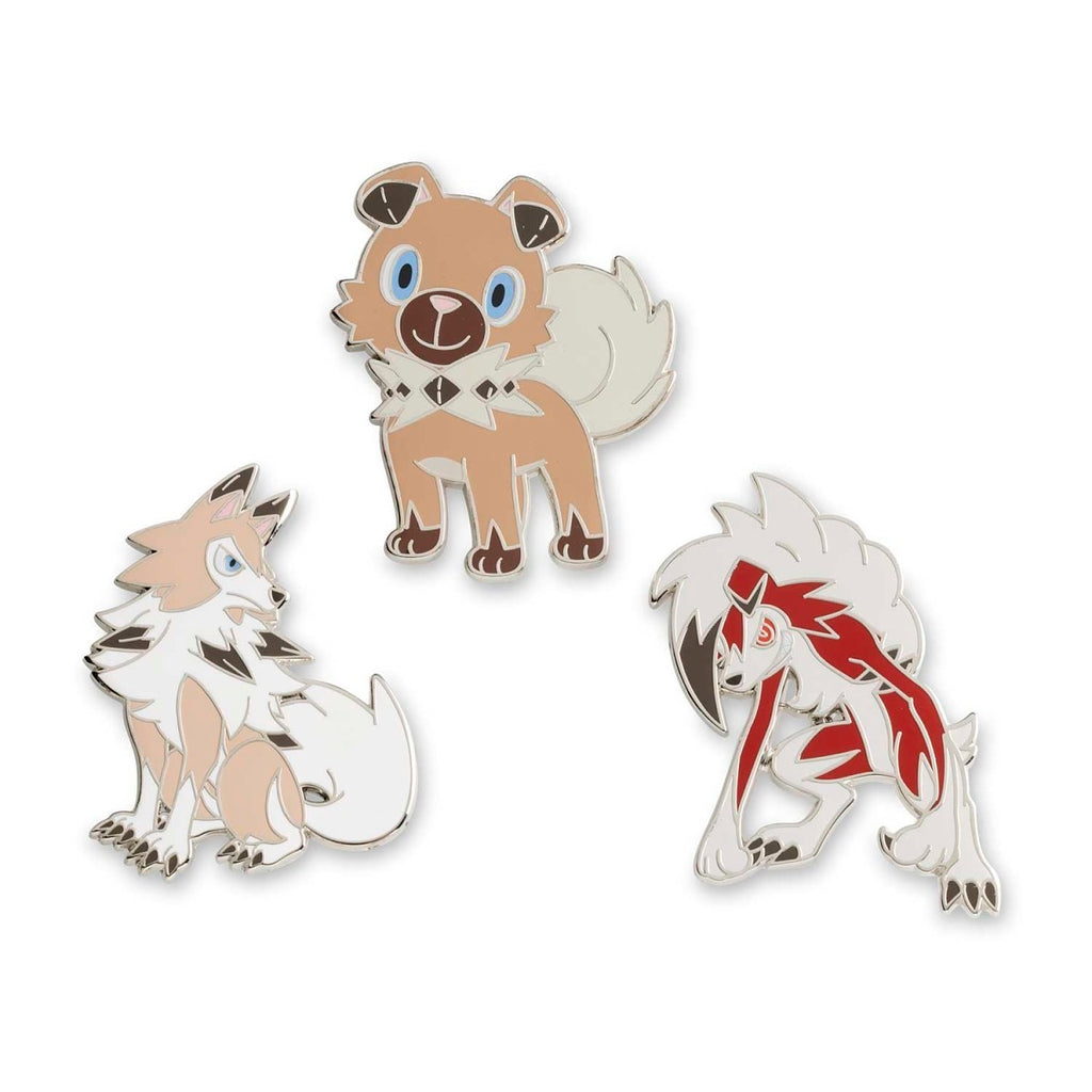 Rockruff & Lycanroc Pokémon Pins (3-Pack)
