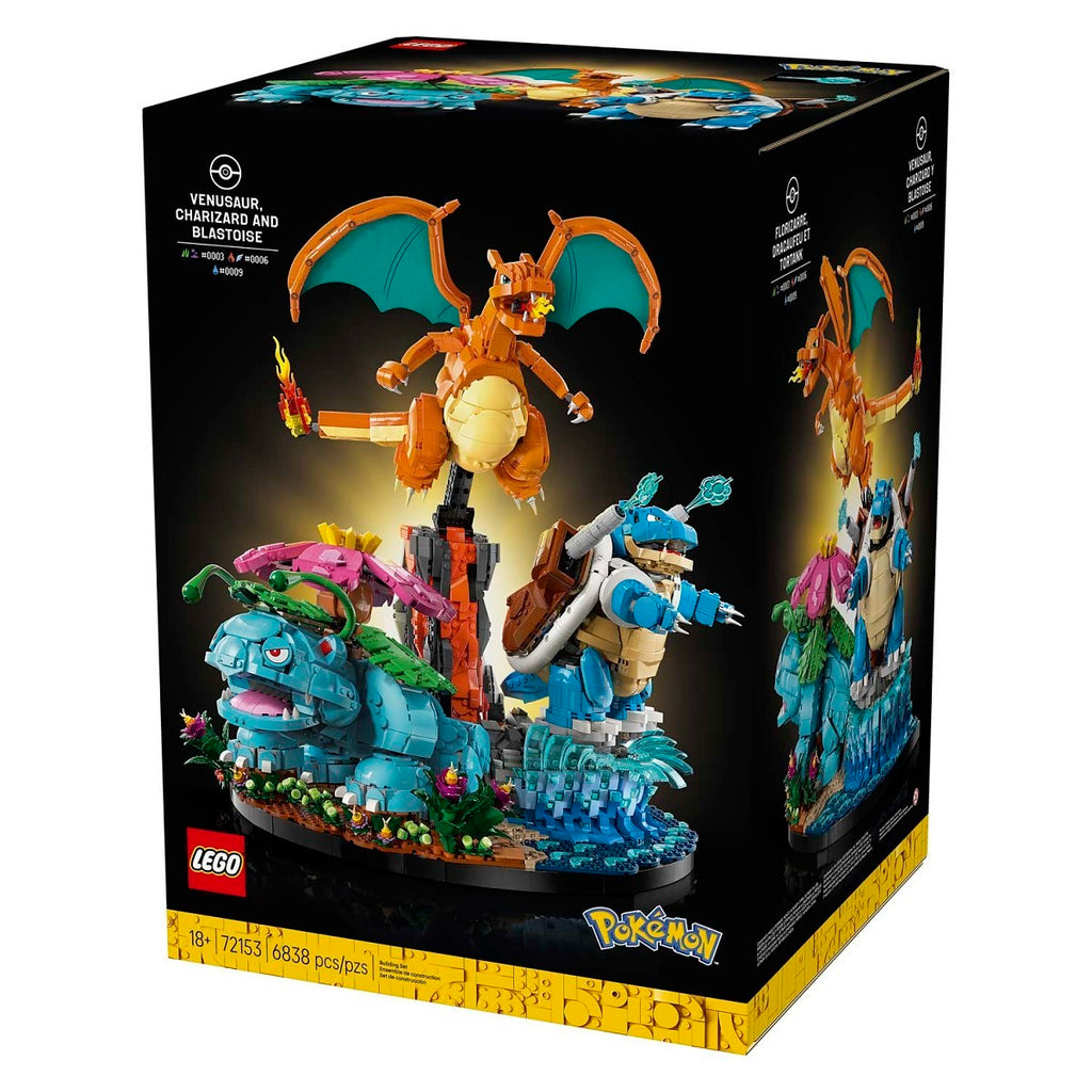 LEGO® Pokémon™ Venusaur, Charizard & Blastoise