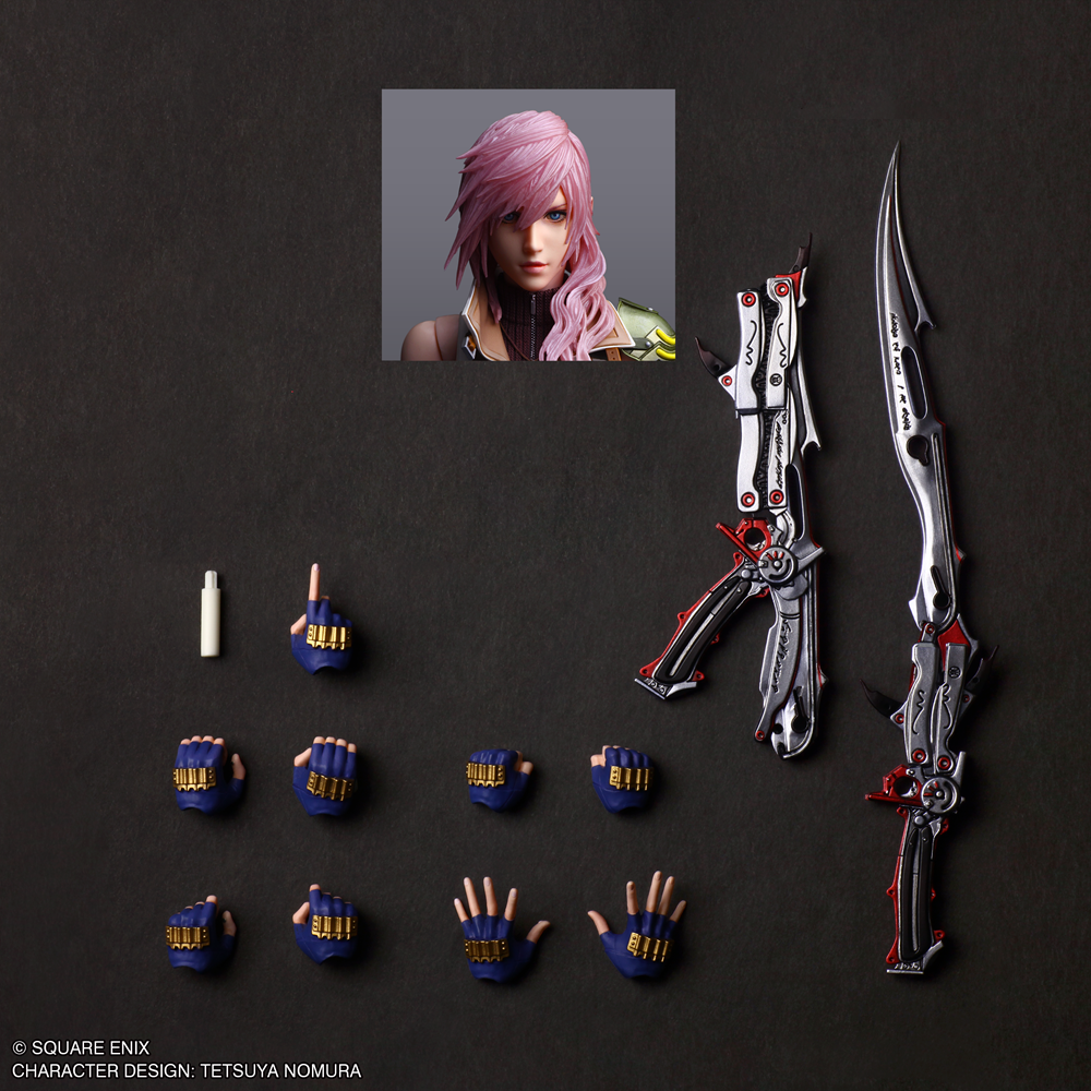 FINAL FANTASY XIII PLAY ARTS SHIN Action Figure LIGHTNING