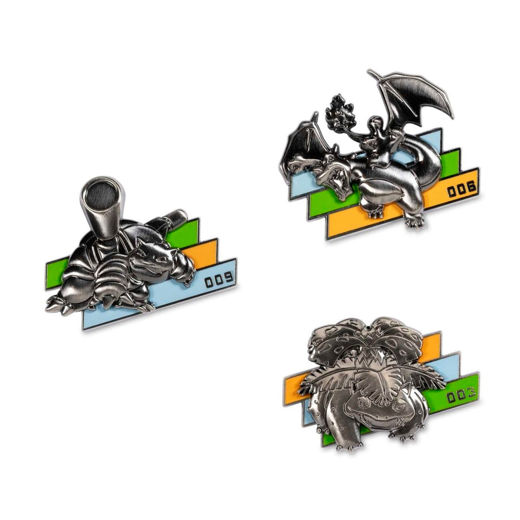 Venusaur, Charizard & Blastoise Better Together Pokémon Pins (3-Pack)