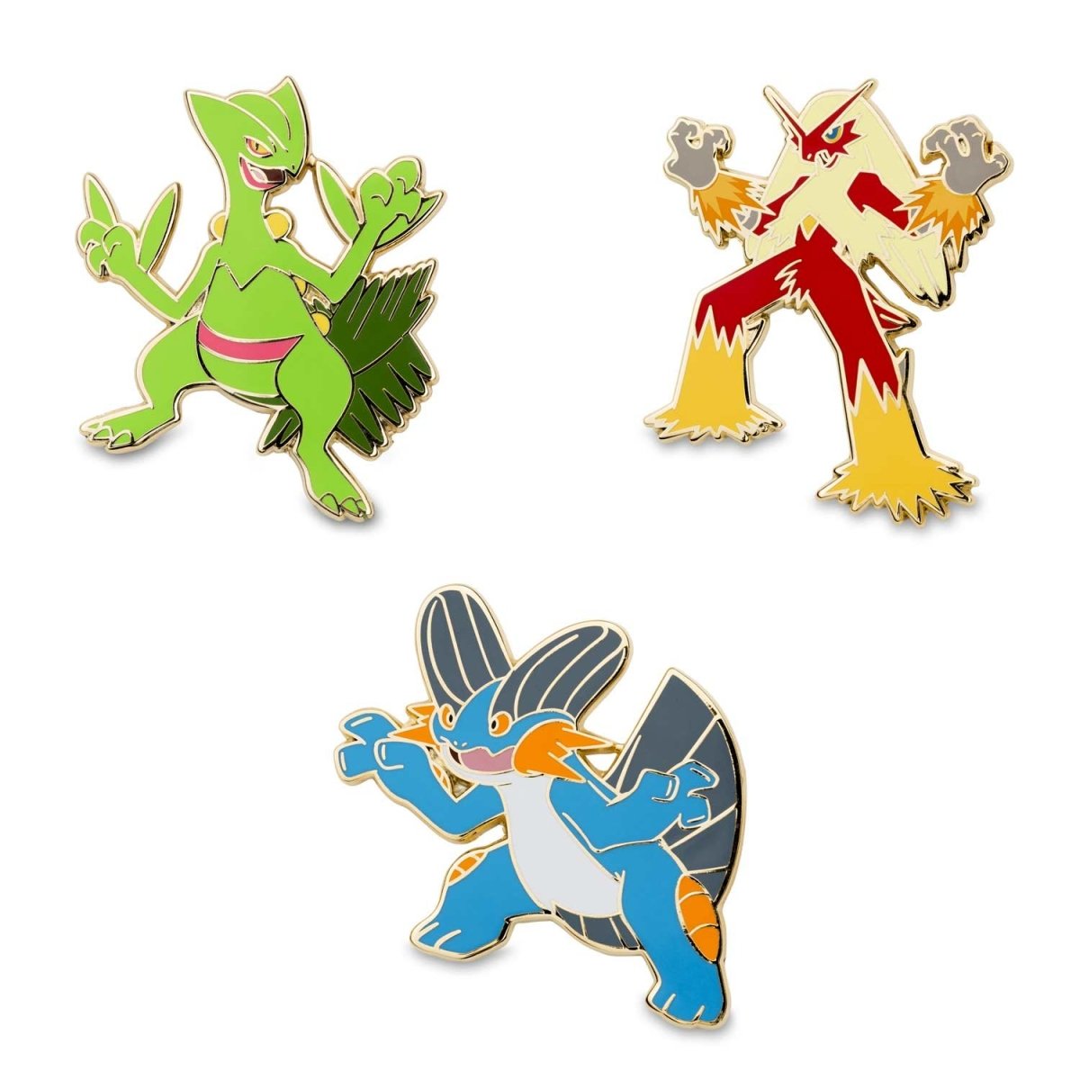 Sceptile, Blaziken & Swampert Pokémon Pins (3-Pack)