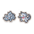 Rhyhorn & Rhydon Pokémon Pixel Pins (2-Pack)