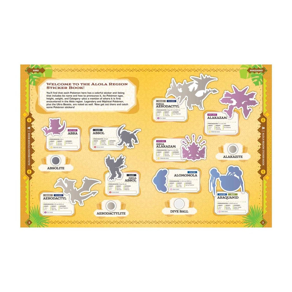 Pokémon Alola Region Sticker Book