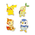 Pikachu, Turtwig, Chimchar & Piplup Pokémon Pins (4-Pack)