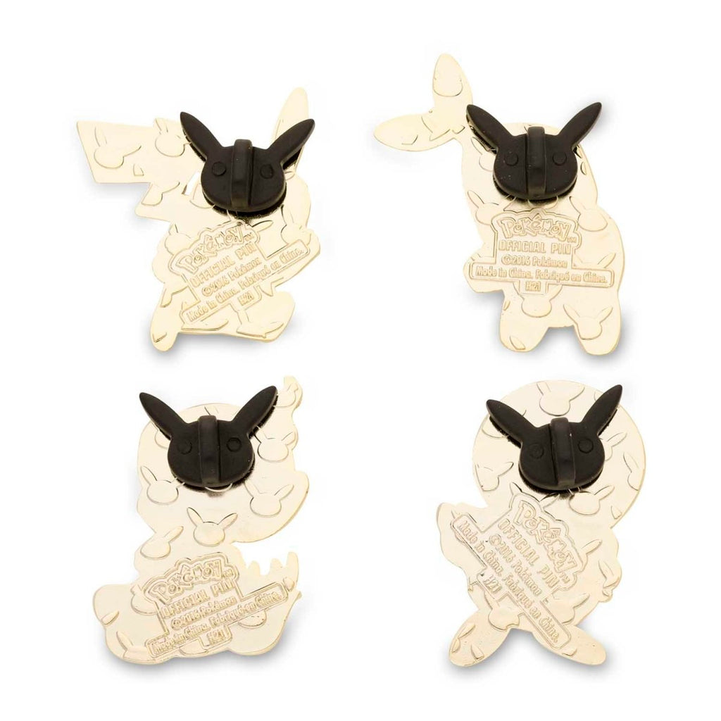 Pikachu, Turtwig, Chimchar & Piplup Pokémon Pins (4-Pack)
