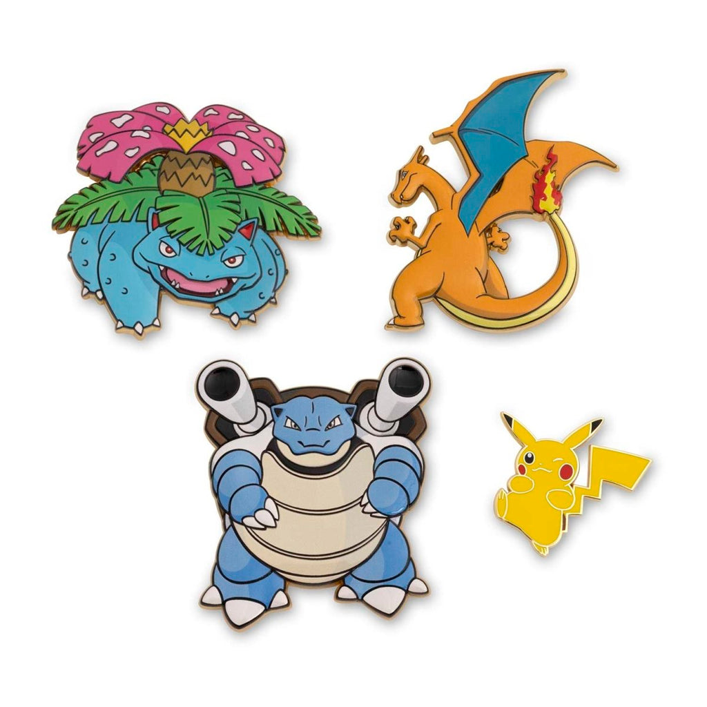 Pokémon Deluxe Pins: Venusaur, Charizard & Blastoise Pin Box Set (3-Pack)