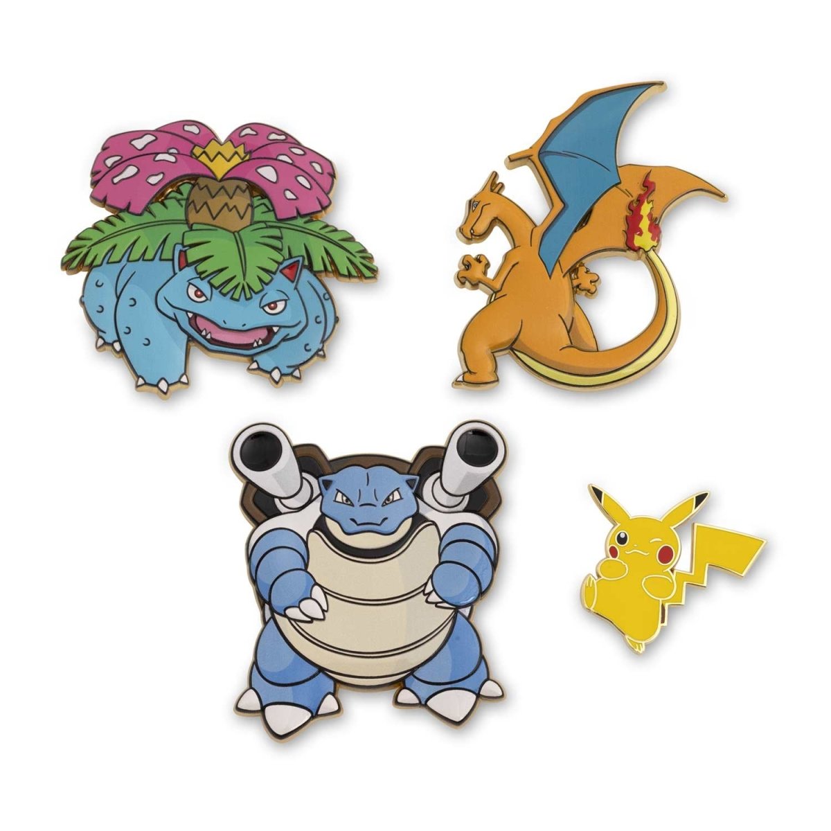Pokémon Deluxe Pins: Venusaur, Charizard & Blastoise Pin Box Set (3-Pack)