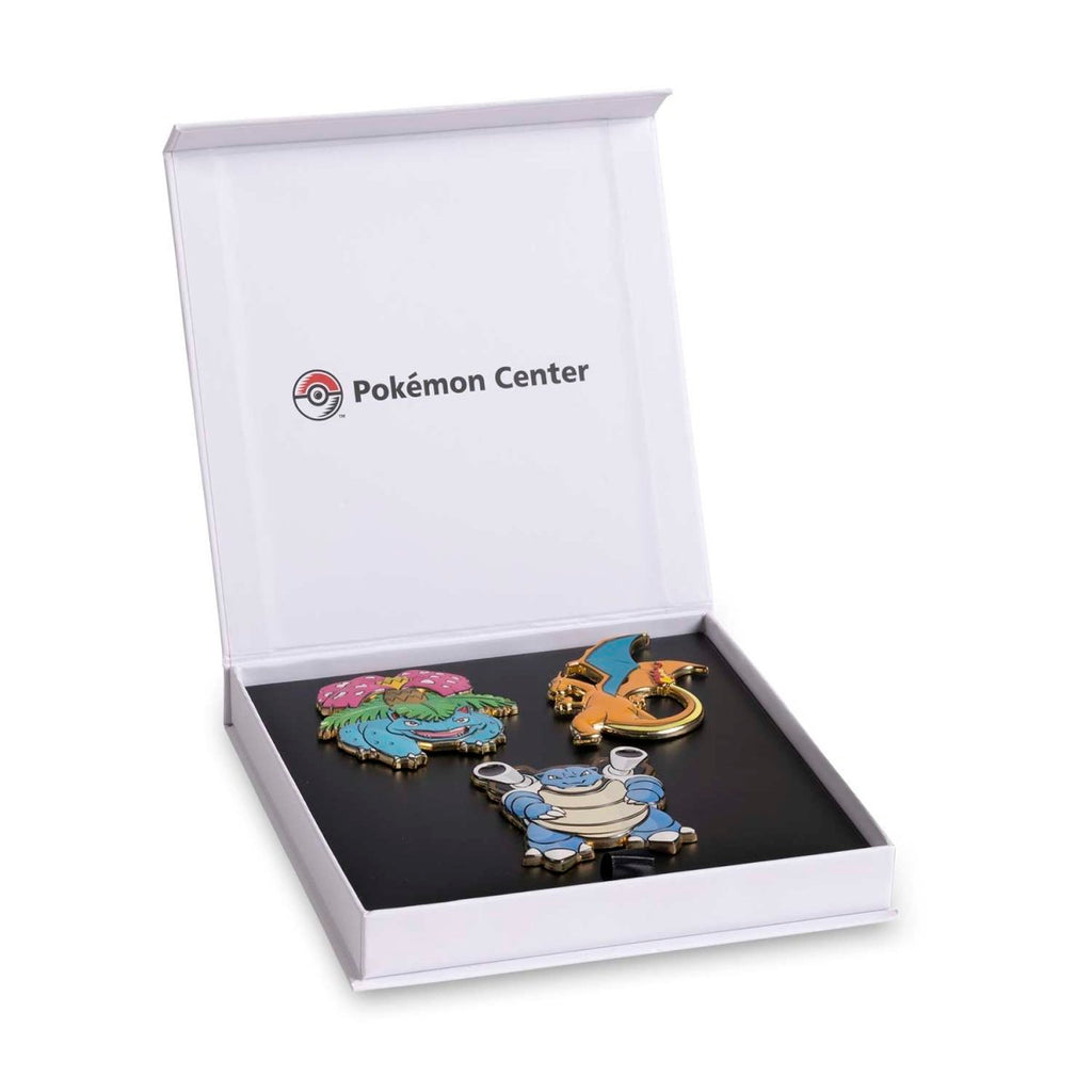 Pokémon Deluxe Pins: Venusaur, Charizard & Blastoise Pin Box Set (3-Pack)