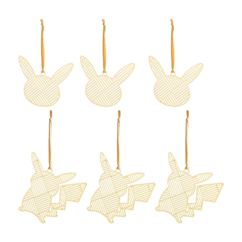 Pikachu Pokémon Winter Wonders Flat Brass Ornaments (6-Pack)