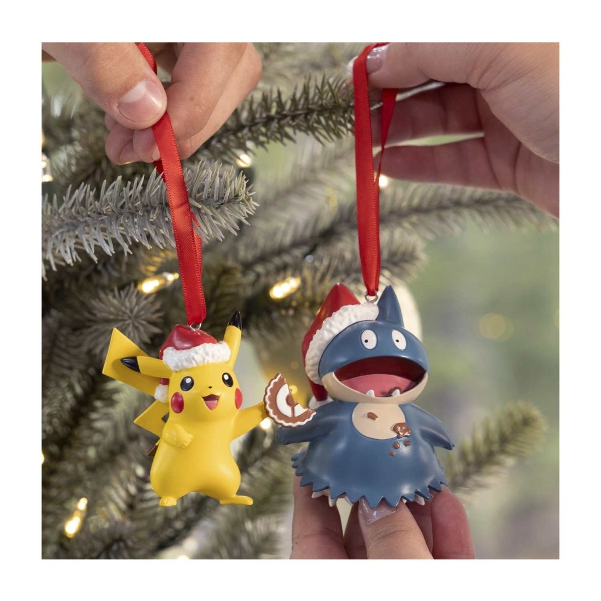 Pikachu & Munchlax Cookie Treat Pokémon Holiday Ornaments (2-Pack)