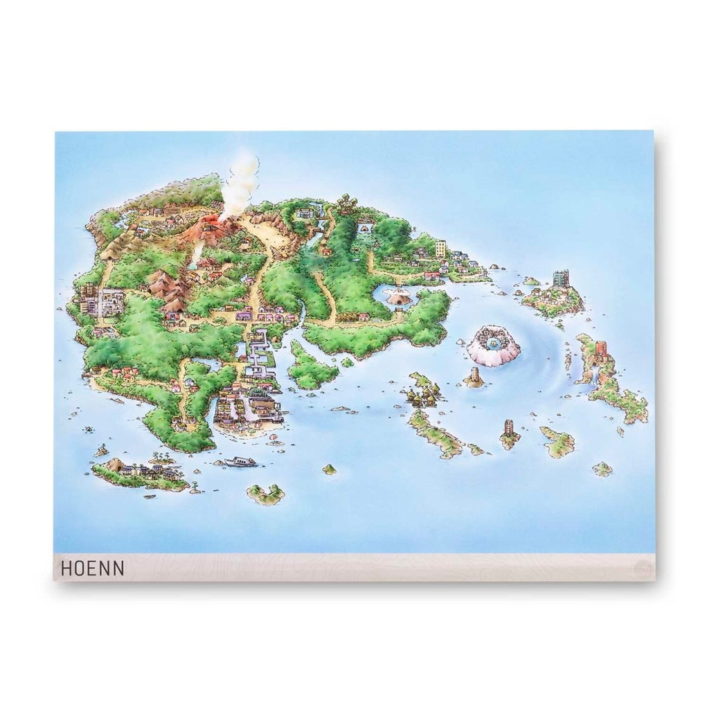 Hoenn Pokémon Region Maps Poster