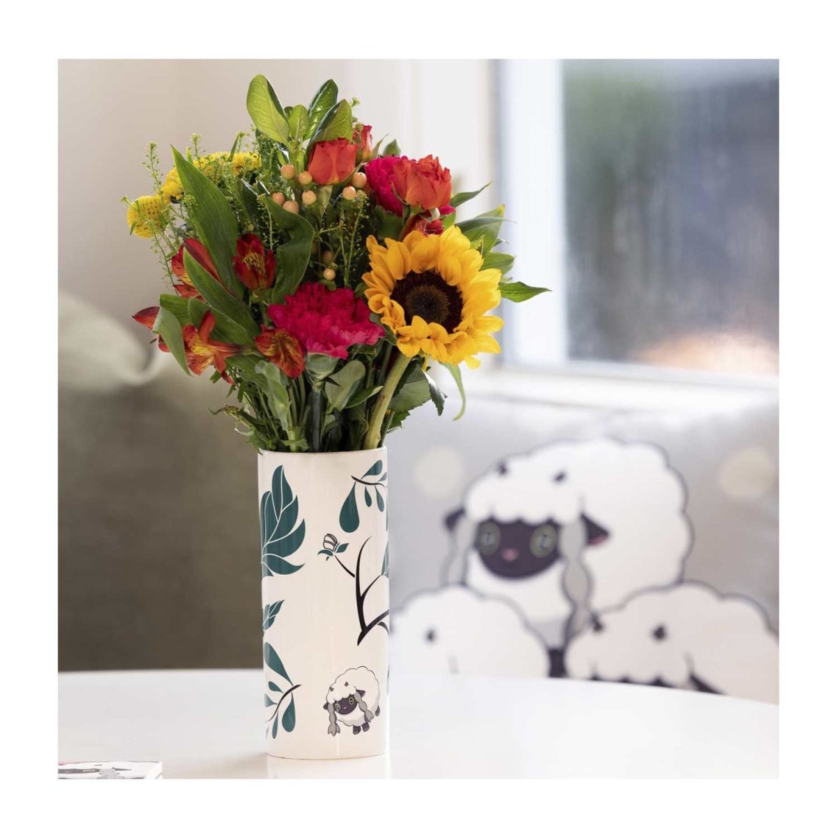 Wooloo Pokémon Home Accents White Ceramic Vase