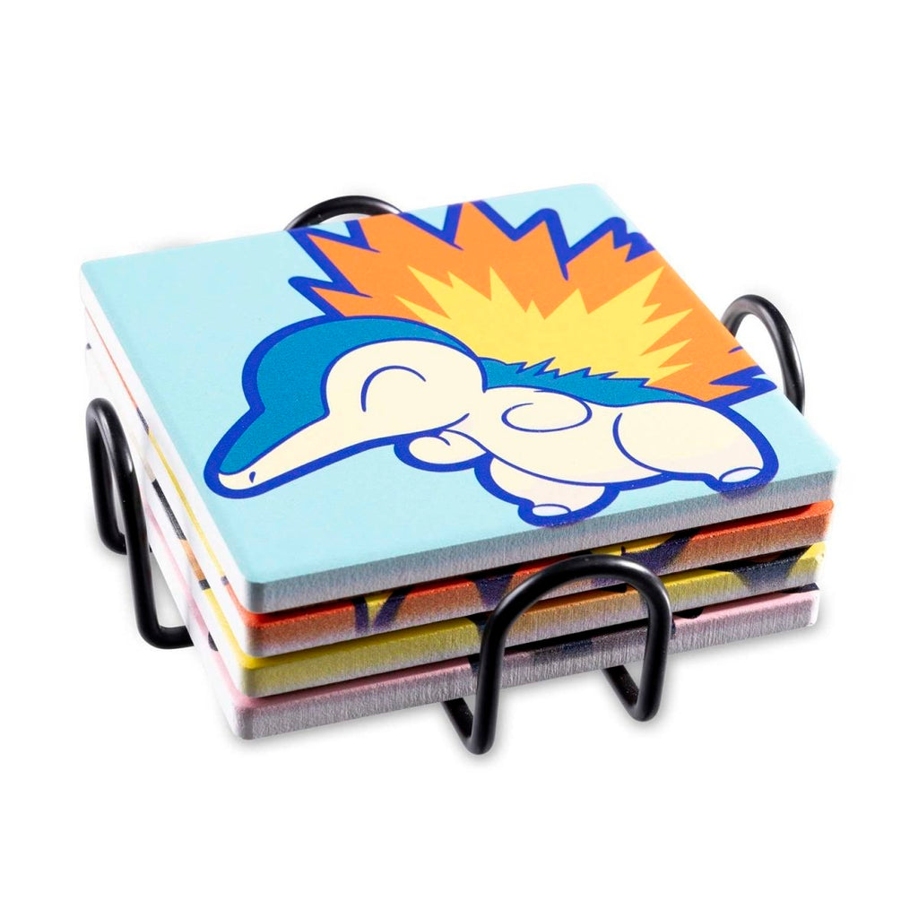 Pikachu, Growlithe, Cyndaquil & Wooloo Pokémon Home Accents Coasters (4-Pack)