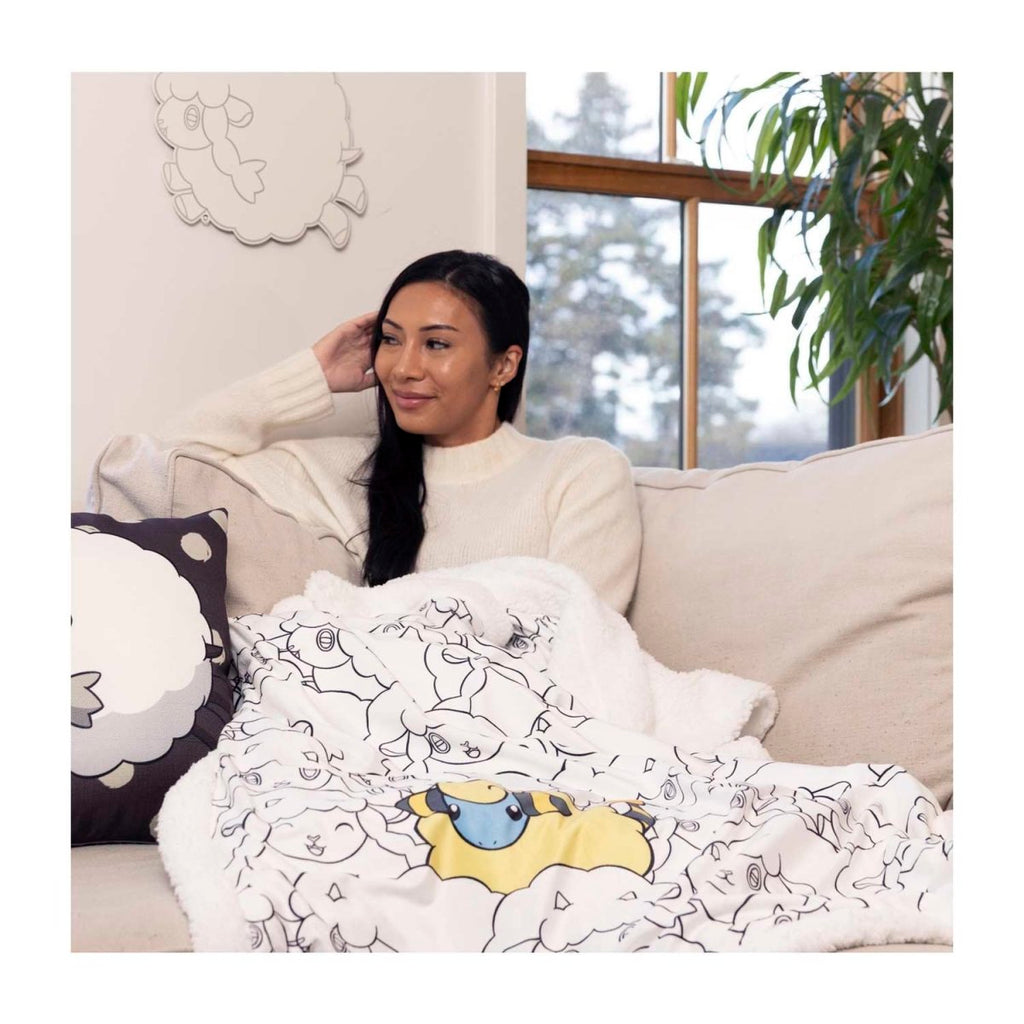 Wooloo & Mareep Pokémon Home Accents Faux Shearling Throw Blanket