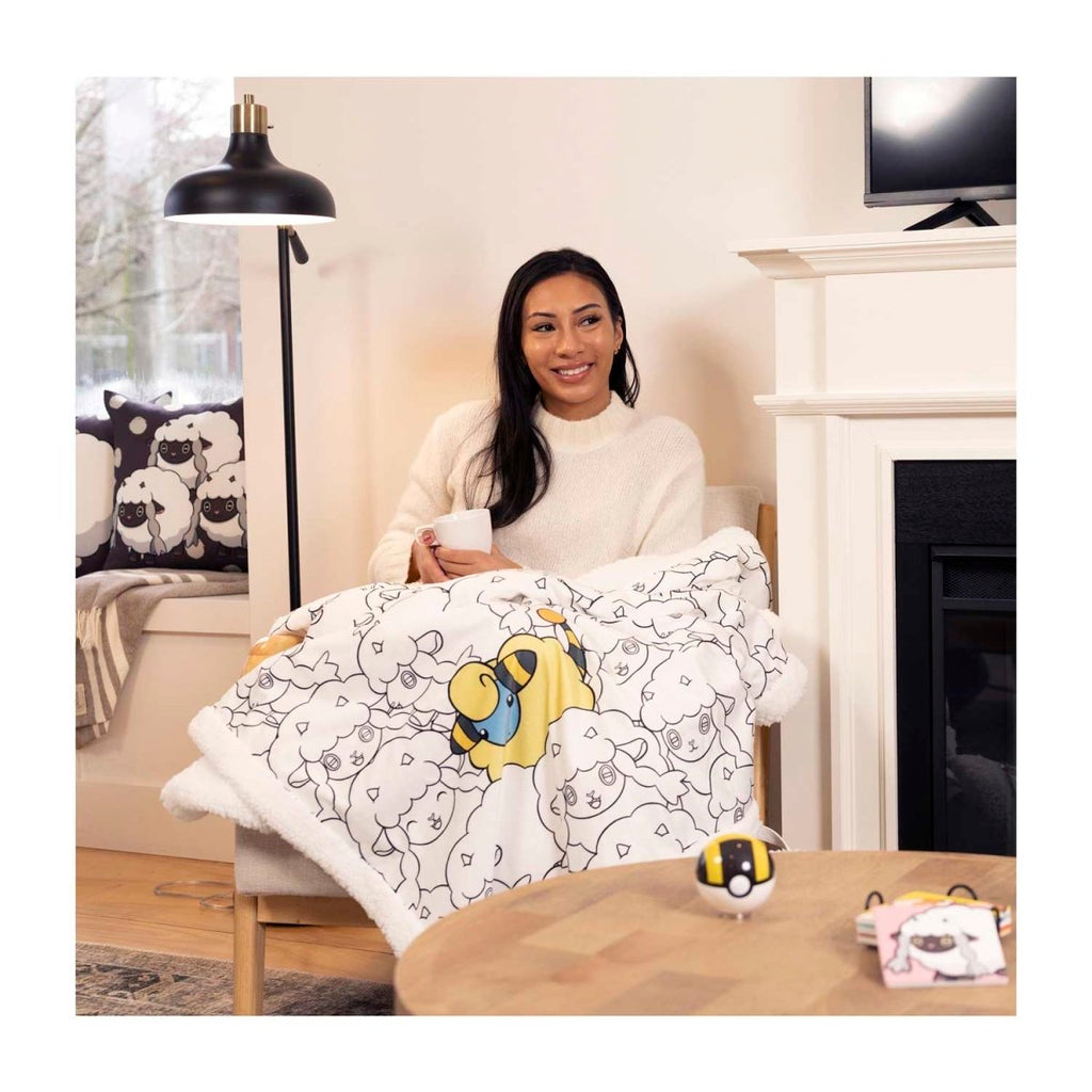 Wooloo & Mareep Pokémon Home Accents Faux Shearling Throw Blanket