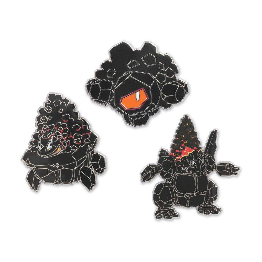 Rolycoly, Carkol & Coalossal Pokémon Pins (3-Pack)
