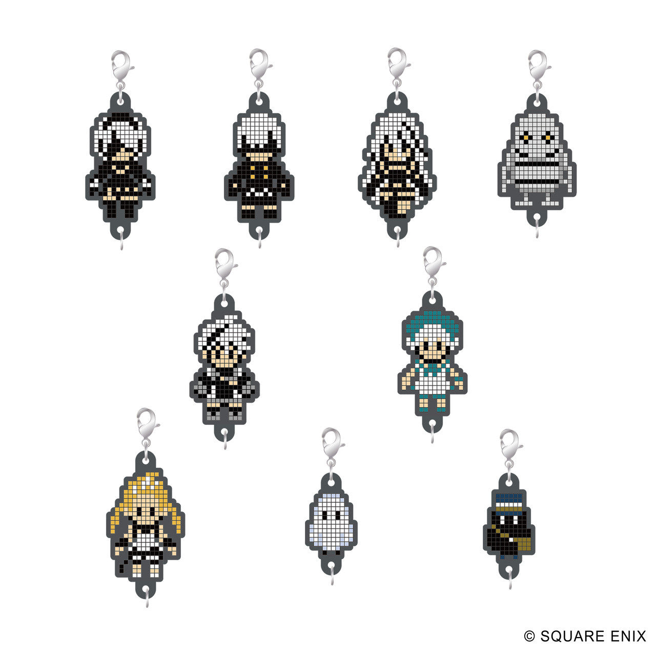 NieR Series Rubber Strap Collection Pixel Art Ver. Vol. 2 display
