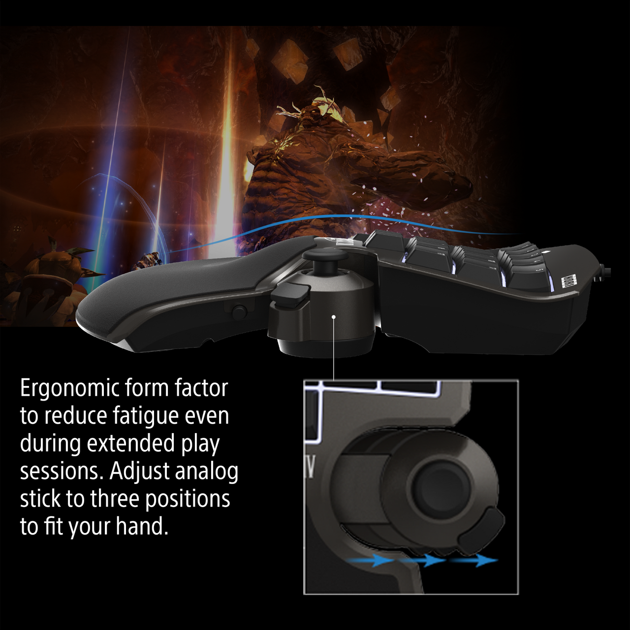 HORI Tactical Assault Commander F14 Final Fantasy XIV Black Edition