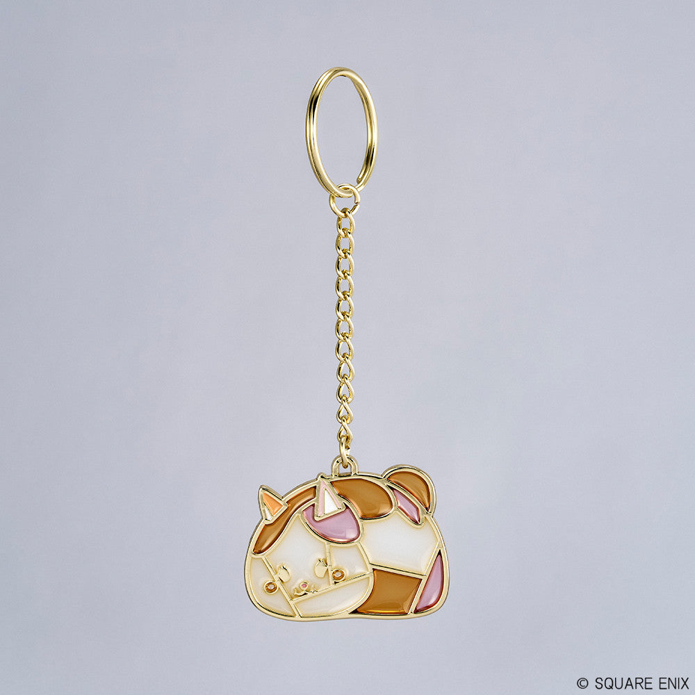 FINAL FANTASY XIV Stained Glass Style Keychain Fat Cat