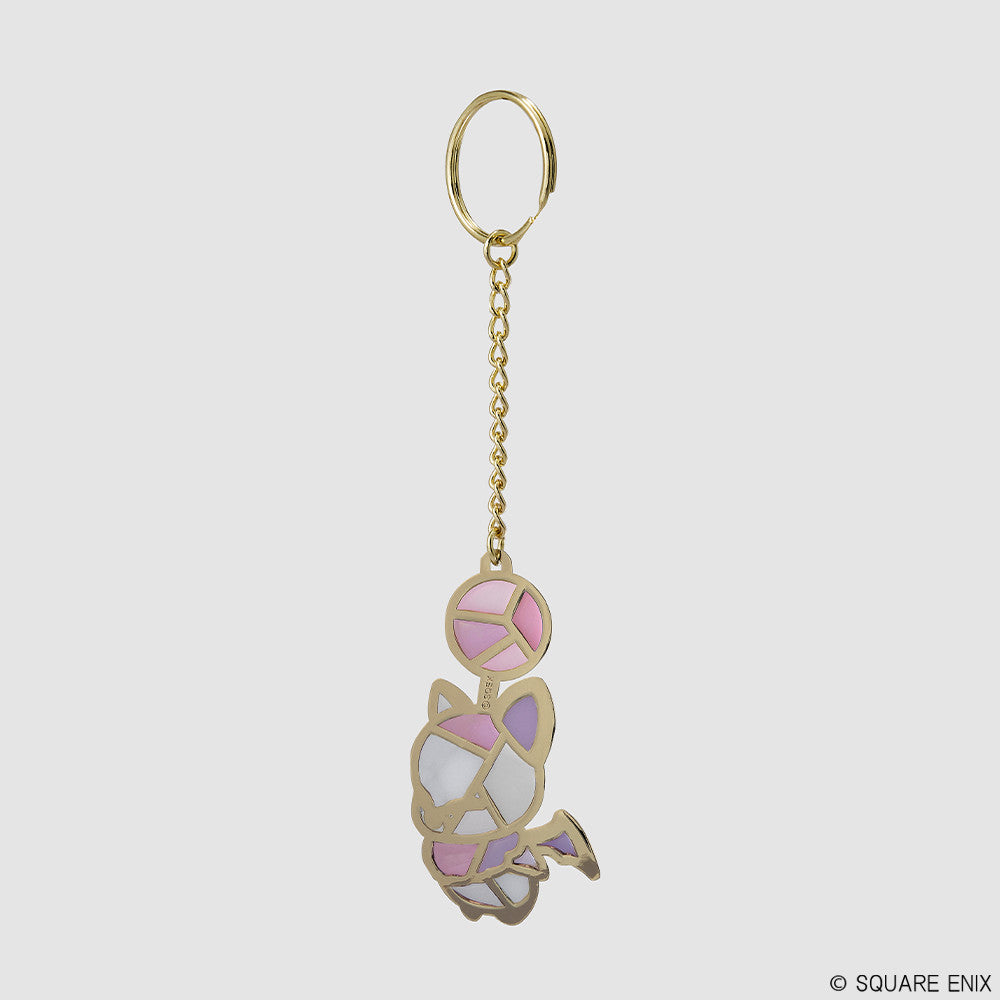 FINAL FANTASY XIV Stained Glass Style Keychain MOOGLE