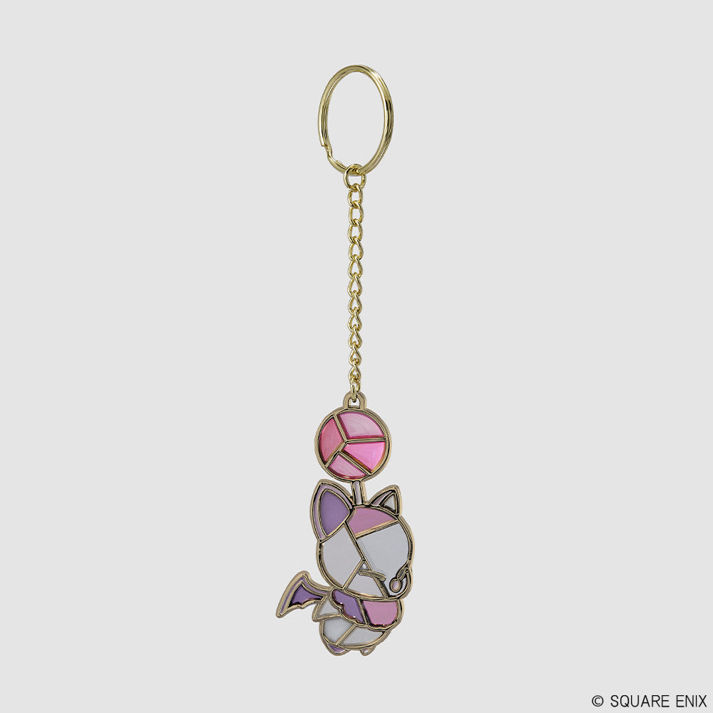 FINAL FANTASY XIV Stained Glass Style Keychain MOOGLE