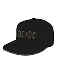 ACDC Snapback Cap Shiny Black Logo Heroes Inc