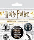 Harry Potter Pin Back Buttons 5 Pack Symbols Pyramid International