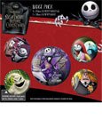 Nightmare Before Christmas Pin Back Buttons 5 Pack Characters Pyramid International