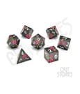 CritStones Metal Dice Set Nighttime Blossom 7 Glassstaff
