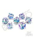 CritStones Liquid Core Dice Set Fantasia Fluid Electroplated 7 Glassstaff